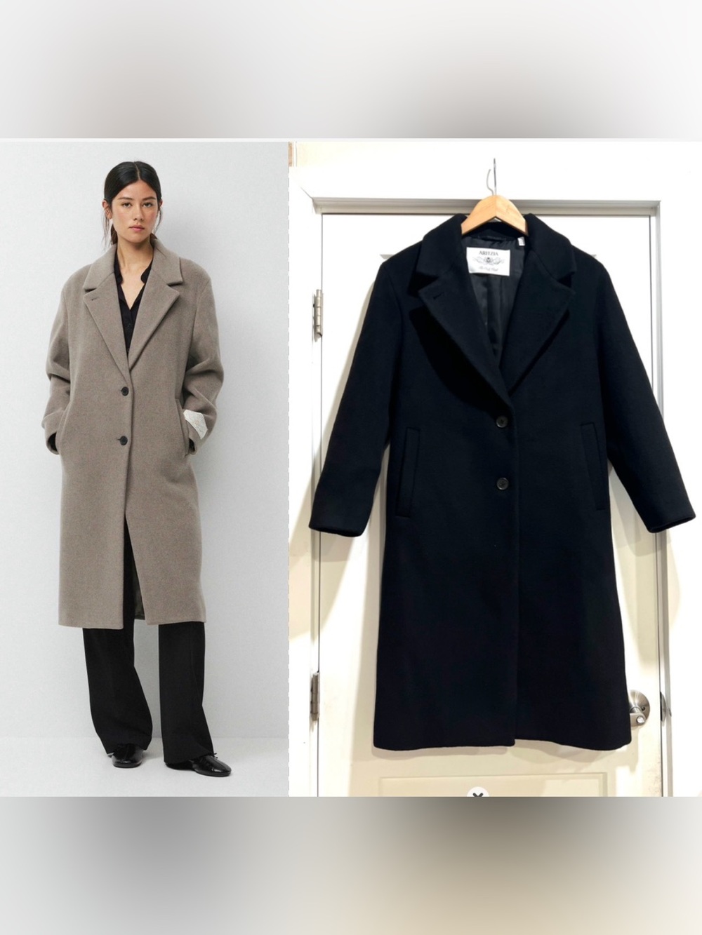 NWOTS Aritzia The Only Coat - Italian Soft Wool Cashmere Sz XS Black